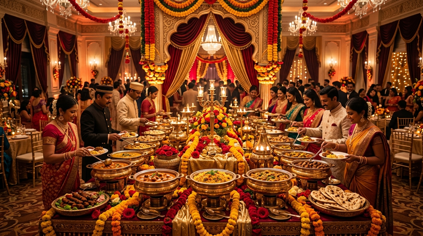Piyush Caterers Royal Wedding Buffet Setup Kalyan